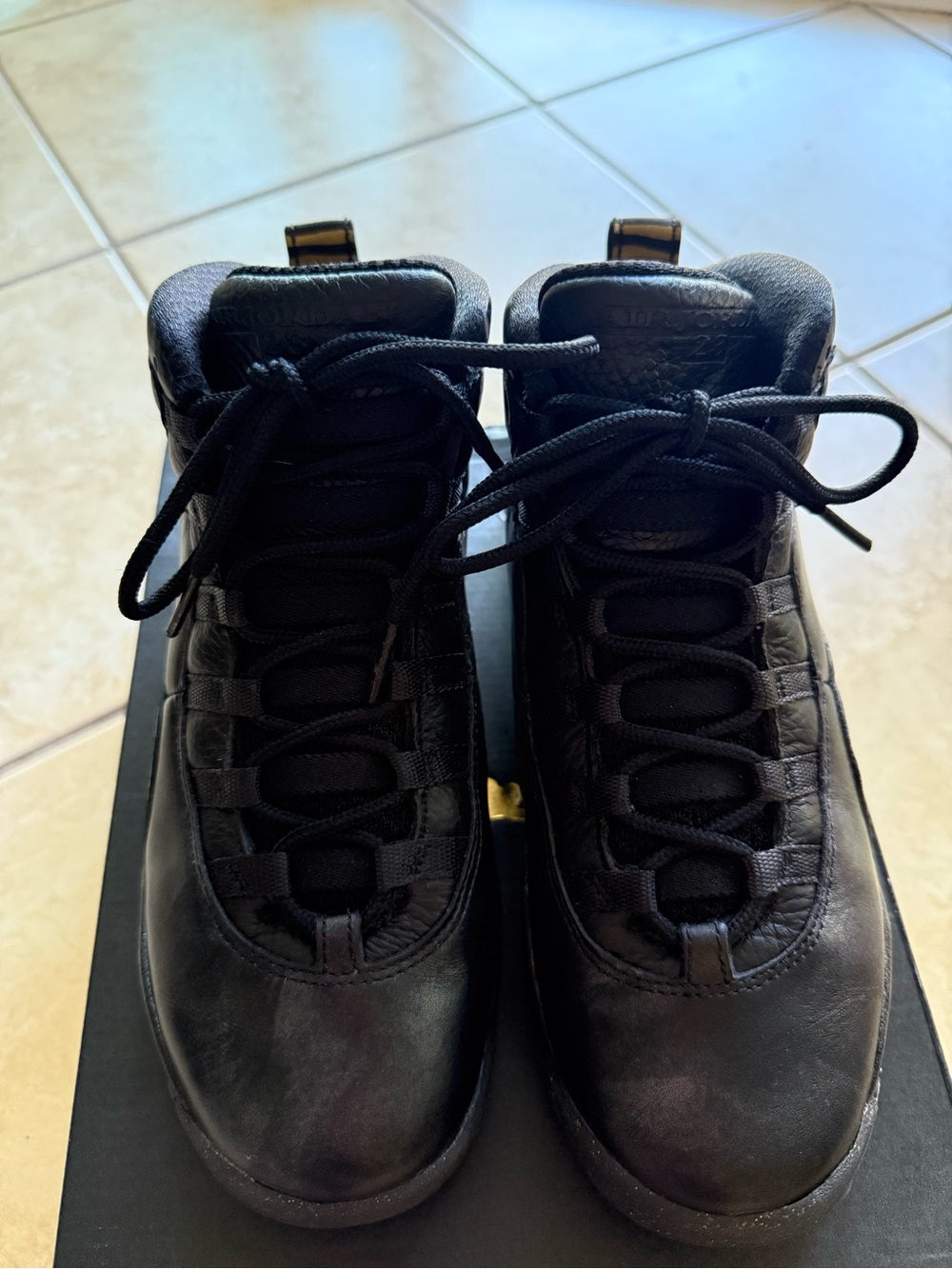 Jordan Black Shoe Box with Gold Jumpman